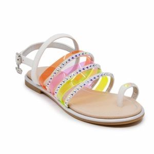 Juicy Couture Girls Sandal. Cambria Way. White Multi. Size 2M. New with tags.